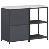 Kitchen Storage Set HATTEM 2 pcs Anthracite Cold-rolled Steel 3392689