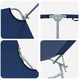 Sun Lounger Folding 2 pcs Blue 58 x 188 x 77cm Polyester 42003059
