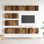 ZNTS 6 Piece TV Cabinet Set Wall-mounted Old Wood Engineered Wood 3329149