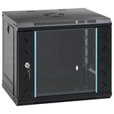 Network Cabinet with Storage Black 53 x 45 x 45 cm Steel 42017651