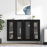 Wall Cabinets 2 pcs Black Oak 69.5 x 34 x 90 cm Engineered Wood 3402688
