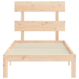 Bed Frame without Mattress Single Solid Wood Pine 3193496