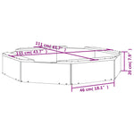 ZNTS Sandbox with Seats Black Octagon Solid Wood Pine 825013