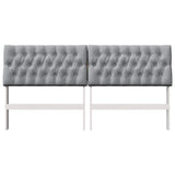 Upholstered Headboard Light Grey 180 cm Solid Pine Wood 879328