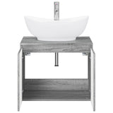 Bathroom Furniture Set Grey Sonoma Engineered Wood 3404346