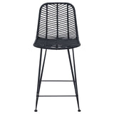 Bar Chair 2 pcs 44.5 x 54.5 x 97.5 cm Rattan and Iron 42011548