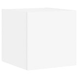 4 Piece TV Wall Cabinets with LED Lights White 3216881