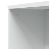 Narrow Bathroom Cupboard with Wheels White Engineered Wood 855295