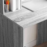 Desk with Shelf Grey Sonoma 91 x 50 x 149 cm Engineered Wood 869263