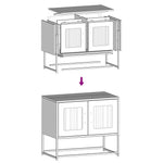 ZNTS TV Cabinet White 68x39x60.5 cm Cold-rolled Steel 853337