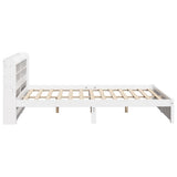 Bed Frame with Headboard without Mattress White 140x190 cm 3306729
