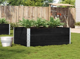 Garden Planter Black 120x80 cm Solid Wood Pine 3295424