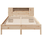 Bookcase Bed without Mattress 150x200 cm King Solid Wood Pine 3322828