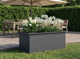 Garden Planter with LED Antracite 40 x 80 x 40 cm Steel 8008158