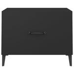 Coffee Table with Metal Legs 2 pcs Black 50x50x40 cm 812729