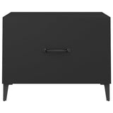 Coffee Table with Metal Legs 2 pcs Black 50x50x40 cm 812729