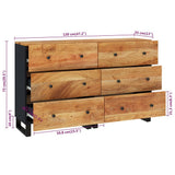 Sideboards 2 pcs 60x33x75 cm Solid Wood Acacia 3143636