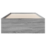 ZNTS Bed Frame without Mattress Grey Sonoma 75x190 cm Small Single Engineered Wood 3295714