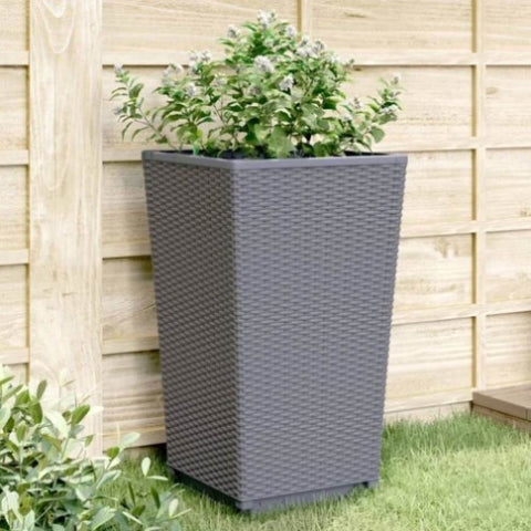 ZNTS Garden Planters 4 pcs Blue Grey 32.5x32.5x57 cm PP 367851