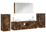 Bathroom Furniture Set 6 pcs Smoked Oak 3407155