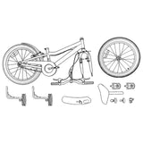 Kids Bike 16 Inches for 4-6 Years Old Red Black 42009337