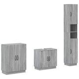3 Piece Bathroom Cabinet Set HOORN Grey Sonoma Engineered Wood 3417474