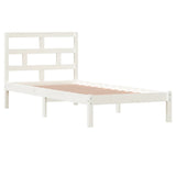 3101204 Bed Frame without Mattress White Solid Wood 90x200 cm