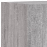 4 Piece TV Wall Cabinets with LED Lights Grey Sonoma 3216581
