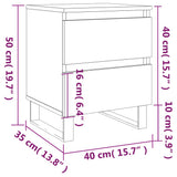 Bedside Cabinet Grey Sonoma 40x35x50 cm Engineered Wood 826904