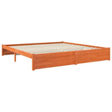Bed Frame Wax Brown 180 x 200 cm Solid Pine Wood 864025