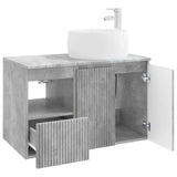 Bathroom Furniture Set 2 pcs Concrete Grey Engineered Wood 3404097