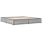 Bed Frame without Mattress Grey Sonoma 200x200 cm 3279825