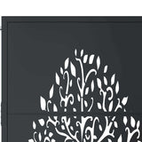 Garden Gate Anthracite 100x100 cm Steel Tree Design 153155