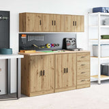 Garage Wall Cabinets 2 pcs Artisan Oak Engineered Wood 860660