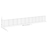 147817 Gabion Wall with Covers Galvanised Steel 900x30x100 cm