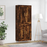 Highboard Smoked Oak 69.5x34x180 cm Engineered Wood 3199678
