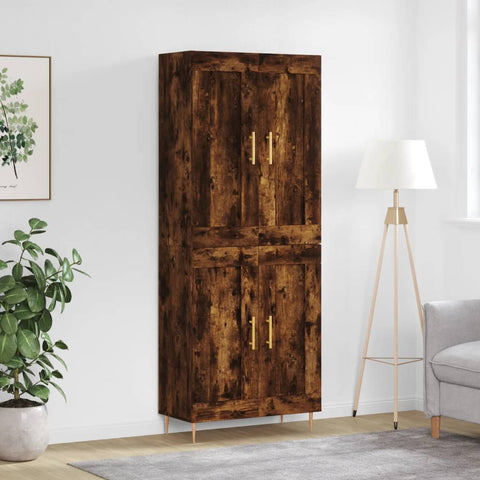 Highboard Smoked Oak 69.5x34x180 cm Engineered Wood 3199678