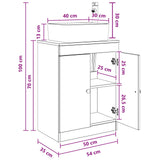 Bathroom Vanity with Sink Concrete Grey 54 x 35 x 83 cm 890133