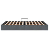 Storage Bed with Mattress Dark Grey 120 x 200 cm Velvet 3370089
