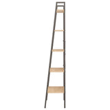 5-Tier Standing Shelf Light Brown and Black 56x35x174 cm 336367