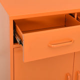 Storage Cabinet Orange Steel Medium Fully Extendable 336156