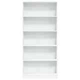 Bookcase White 80x24x176 cm Engineered Wood 857853