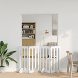 Folding Pet Fence 4 pcs White 201 x 38 x 90 cm Engineered Wood 8005972