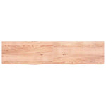 Table Top Light Brown 220x50x cm Treated Solid Wood Oak 3156404