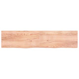 Table Top Light Brown 220x50x cm Treated Solid Wood Oak 3156404