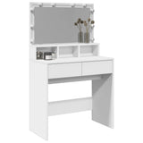 Dressing Table with LED White 80x41x134.5 cm 848185