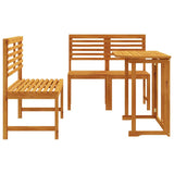 Garden Bistro Set 3 pcs Brown Solid Acacia Wood 3328695