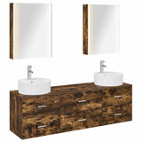 Bathroom Furniture Set 5 pcs Smoked Oak 3406891