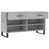 Shoe Bench Concrete Grey 102x35x55 cm Engineered Wood 829768