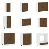 ZNTS 14 Piece Kitchen Cabinet Set Kalmar Brown Oak Engineered Wood 3314978